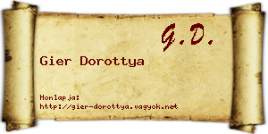 Gier Dorottya névjegykártya